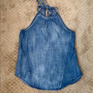 Cloth & Stone Denim Halter Top by Anthropologie